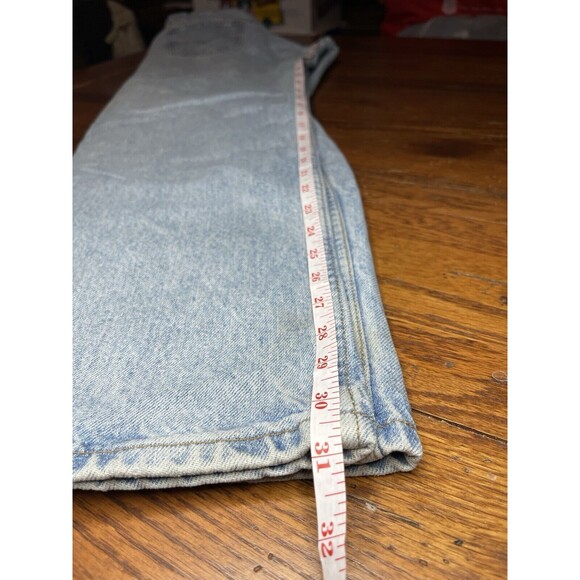 VTG Levis Jeans Mens 550 34x32  Light Wash Relaxed Fit Upside Down Orange Tag - Picture 7 of 14
